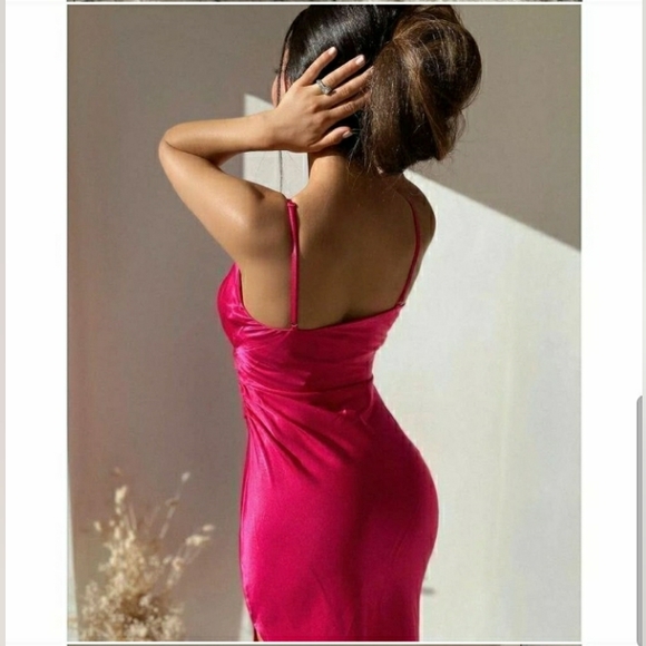 NWT Zara Draped Camisole Midi slip in Dress - Picture 7 of 11